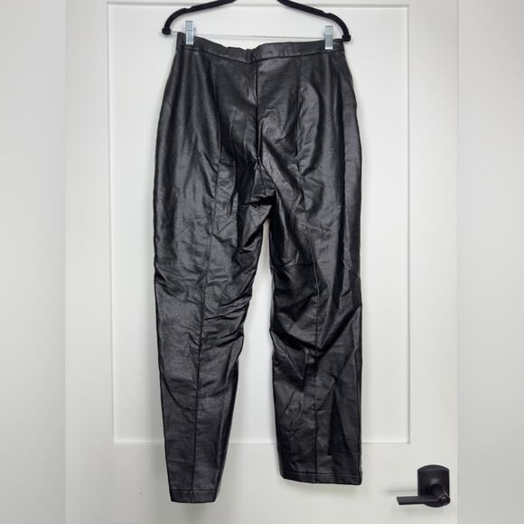 Princess Polly Encore Faux Leather High Rise Pants Black Size 8 - Picture 5 of 15
